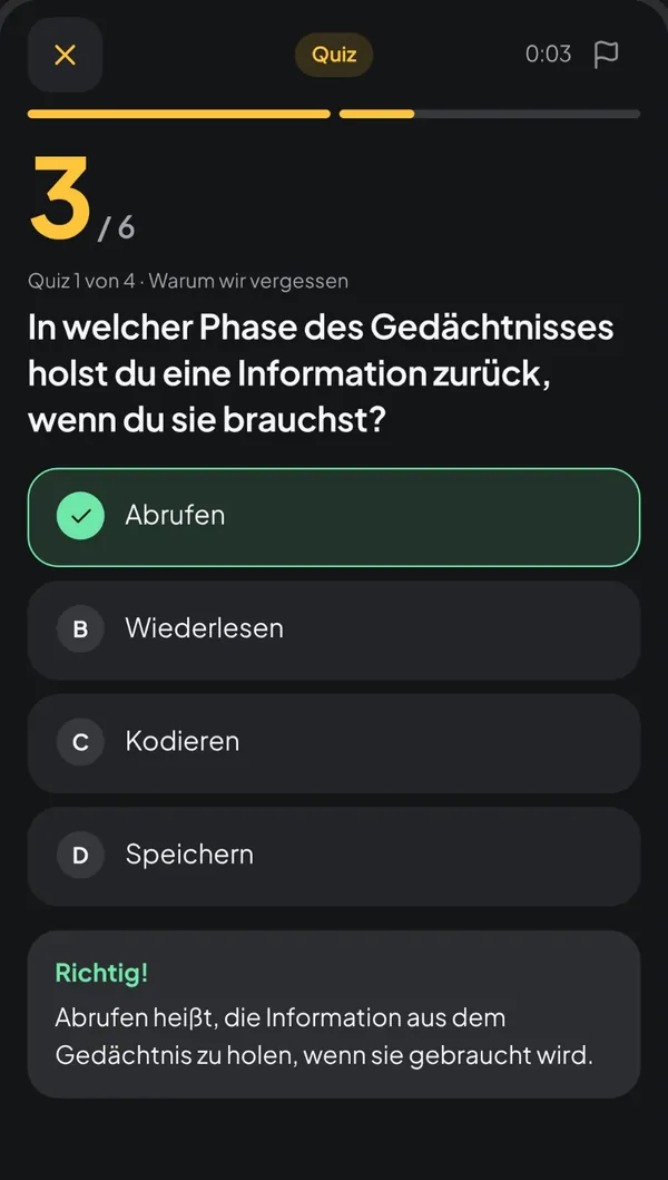 Quiz und clevere Wiederholung