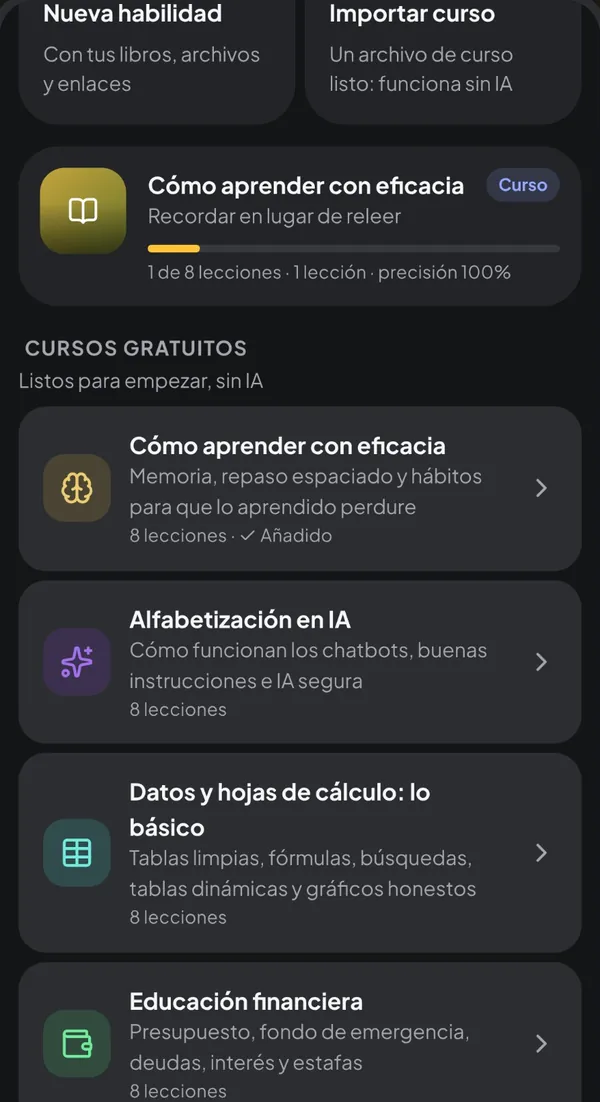 Cursos gratis incluidos